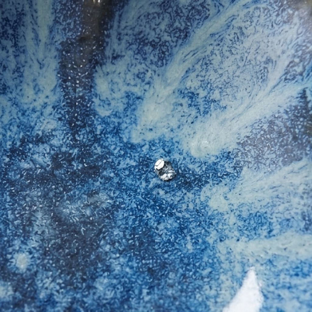 Arctic Bloom Irregular Ceramic Plate