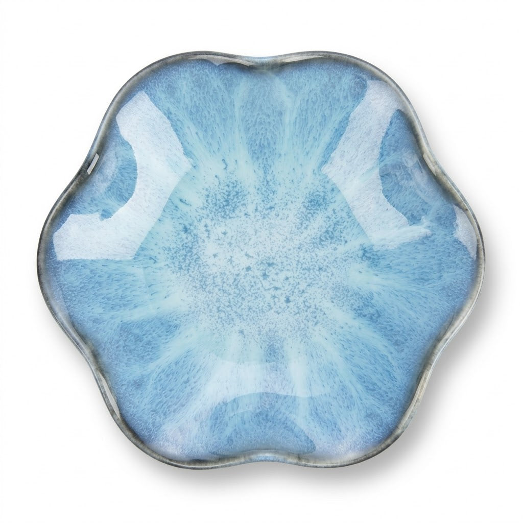 Ocean Bloom Irregular Ceramic Plate