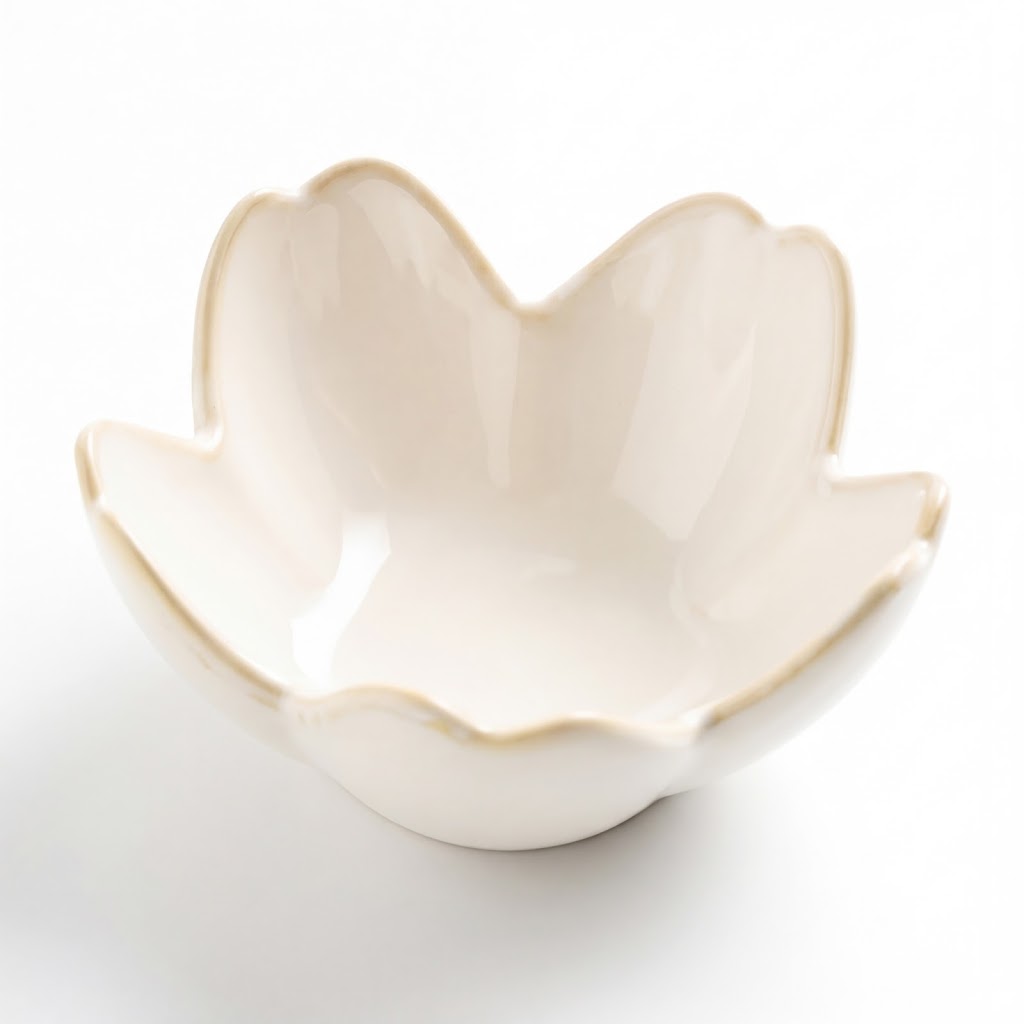 Ivory Blossom Ceramic Bowl