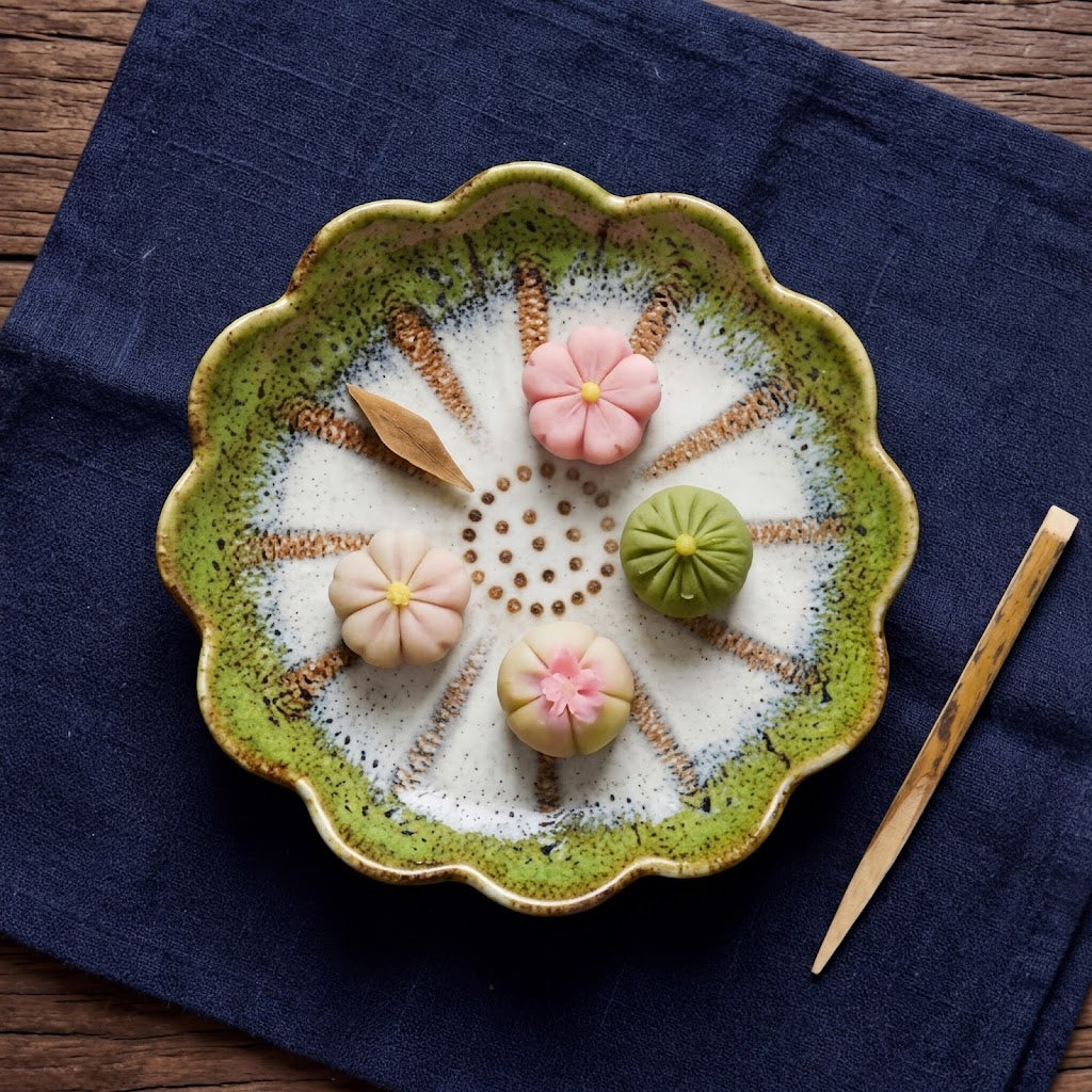 Meadow Bloom Scalloped Ceramic Plate