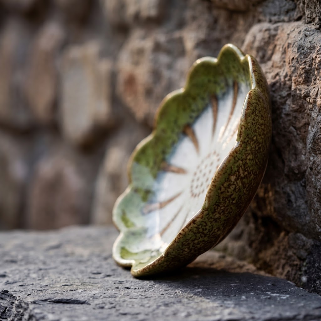 Meadow Bloom Scalloped Ceramic Plate
