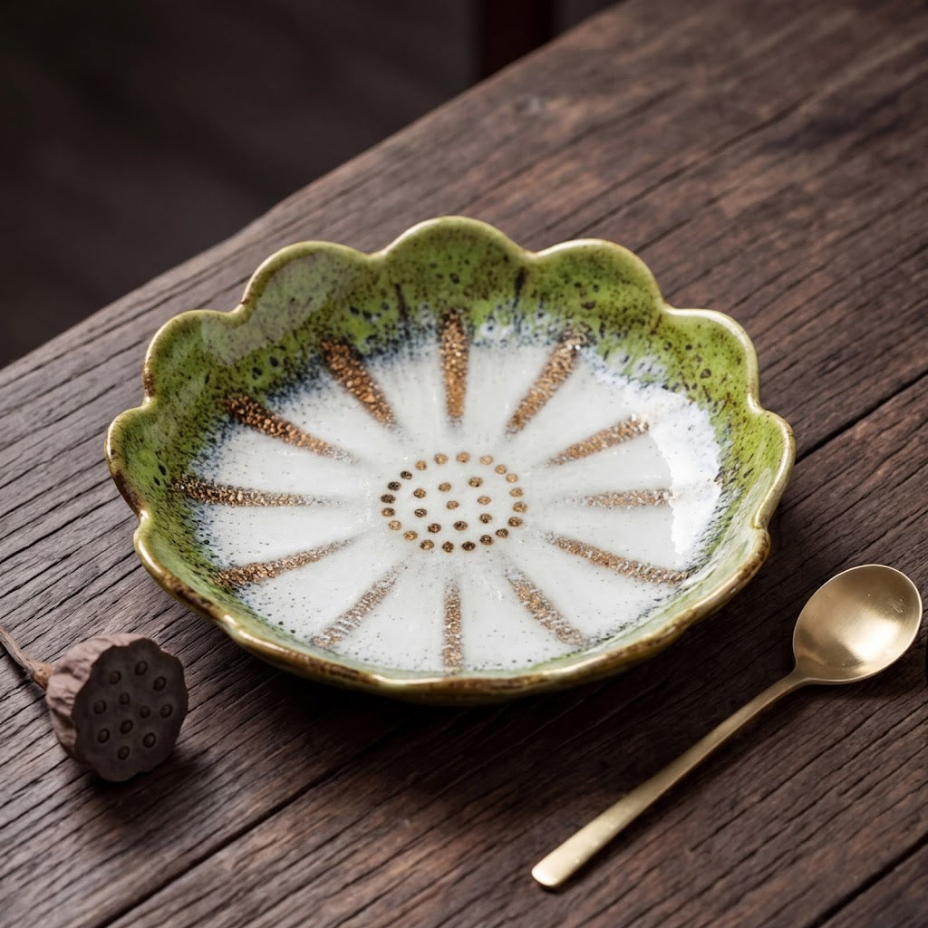 Meadow Bloom Scalloped Ceramic Plate