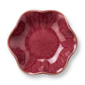 Crimson Bloom Irregular Ceramic Plate
