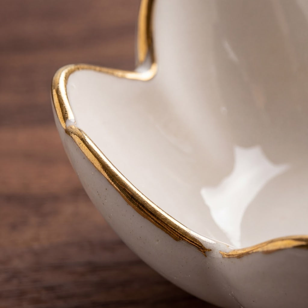 Ivory Blossom Ceramic Bowl
