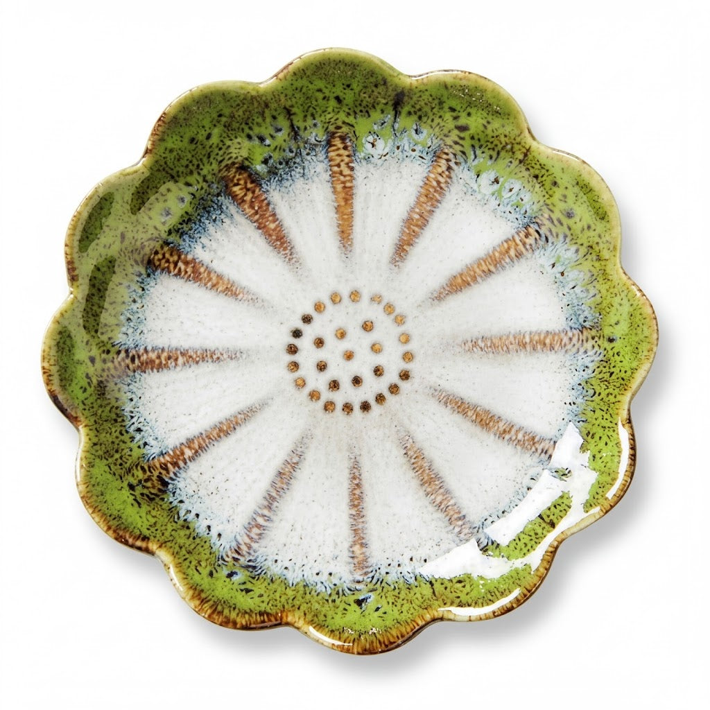 Meadow Bloom Scalloped Ceramic Plate